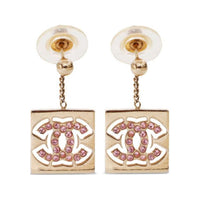 CHANEL Pre-Owned 2000s Coco Mark Rhinestone-embellished Earrings