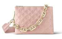 LOUIS VUITTON Coussin Leather Shoulder Bag Crossbody Bag Small Size Women's Pink