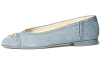 CHANEL Casual Single Shoes Women's Light Blue