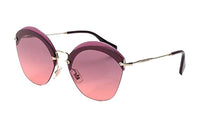 MIU MIU Metal Irregular Shape Sunglasses Women's Silver