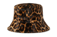 Loro Piana Cow Leather Cotton Polyester Cashmere Bucket Hats Women's Multicolor