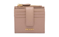 PRADA Leather Wallet Small Size Women's Pink