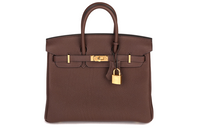 HERMES Birkin Cow Leather Birkin Bag Handbags Women's Saddle Red