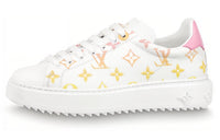 LOUIS VUITTON Time Out Sneakers 'White With Orange Ombre Monogram' Women's