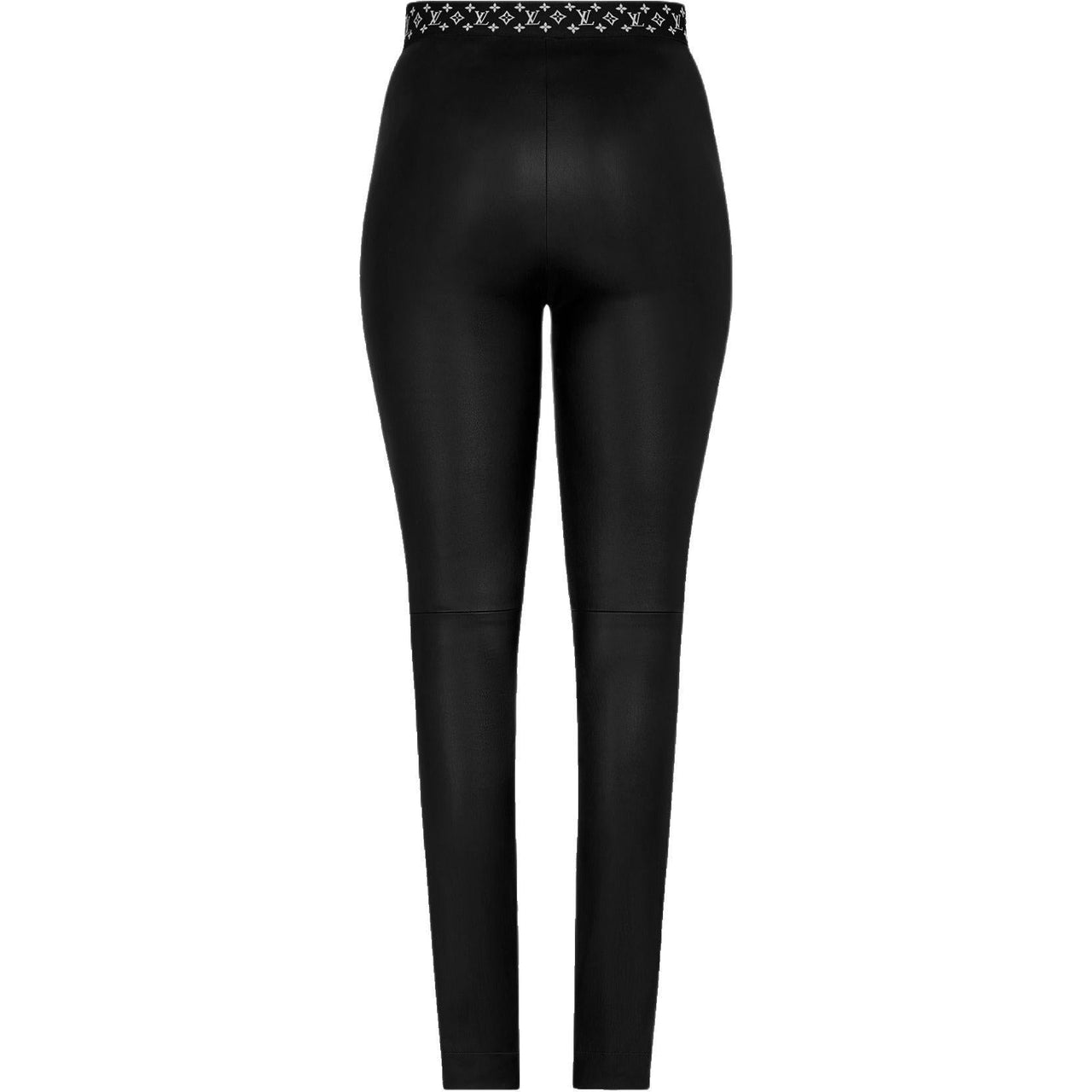 LOUIS VUITTON Contrast Accent Leather Leggings