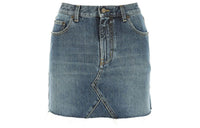 SAINT LAURENT Denim Short Skirts Women's Blue