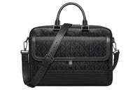 DIOR Canvas With Smooth Calfskin Portable Briefcase Men's Black
