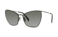 CELINE Metal Irregular Shape Sunglasses Women's Black