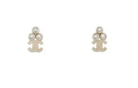 CHANEL Stud Earrings Women's Gold