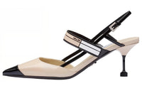 PRADA Slim Heel High Heels 6.5cm Women's Nude