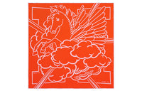 HERMES Silk Scarves Women's Vermilion/Pink