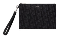 DIOR Cow Leather Clutch Men's Black