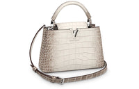 LOUIS VUITTON Capucines Crocodile Leather Kapusin Shoulder Bag Regular Women's White
