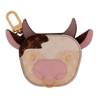 LOUIS VUITTON Leather Charm Bag Accessory Women's Pink Beige And Multi-color