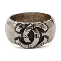 CHANEL 2000 Cc Silver plated Ring