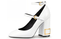 LOUIS VUITTON Bliss Multistrap High Heels Women's White