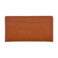 HERMES Silk'In Calfskin Wallet Men's Brown