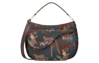 DIOR Saddle Leather Portable Crossbody Bag Shoulder Bag Men's Multicolor