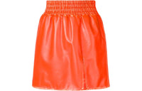 MIU MIU Leather Short Skirts Women's Orange