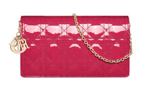 DIOR Lady Dior Calfskin Clutch Women's Pink