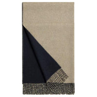 HERMES Cashmere Shawls Women's Marine Blue/Beige Mix