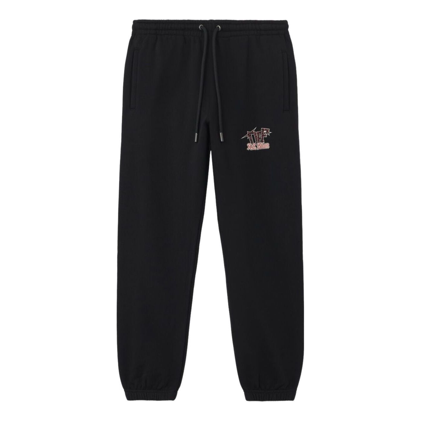 Off-White x c/o AC Milan Cuffed Sweatpants 'Black Red' 44MCH057G25F001125