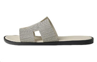 HERMES Izmir Slide Slippers Men's Beige Black