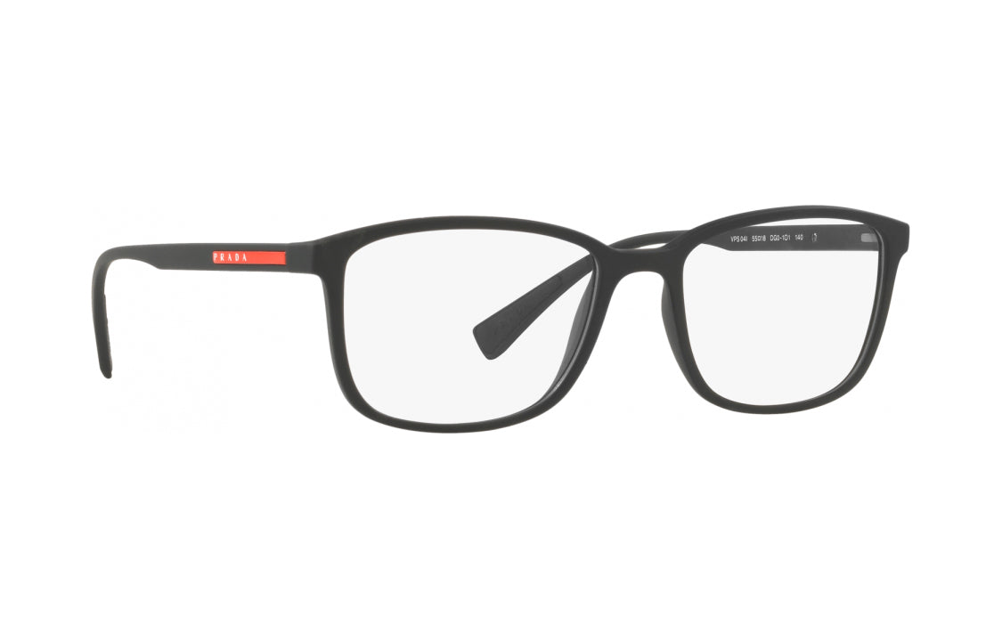 PRADA Alloy Rectangular Eyeglass Frames Men's Black