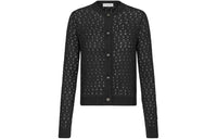 DIOR FW23 Cannage Cardigan Sweater Women's Black
