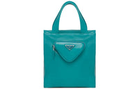 PRADA Sheepskin Handbag Women's Peacock Blue