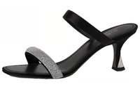 LOUIS VUITTON Sparkle Slide Slippers 6.5cm Women's Black