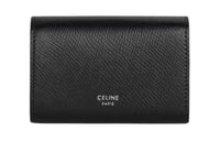 CELINE Calfskin Business Card Holder Card Case Men's Black