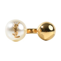 SAINT LAURENT Cassandre Pearl Ball Ring
