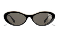 CHANEL Sunglasses Women's Black And Beige