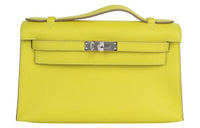 HERMES Kelly Swift Leather Kelly Bag Handbags Mini Women's 9R Lime Lemon