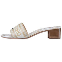 DIOR Dway Slide Slippers Women's White/Gold