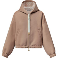 LOUIS VUITTON Parka Coat Women's Camel