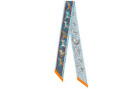 HERMES Silk Scarves Women's Blue