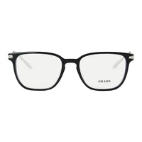 PRADA Plate Frame Square Eyeglass Frames Men's Black