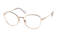 MIU MIU Metal Oval Eyeglass Frames Women's Gold