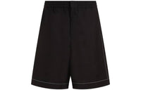 PRADA Logo Printed Wide Leg Bermuda Shorts