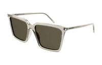 SAINT LAURENT Acetate Square Sunglasses Women's Light Gray