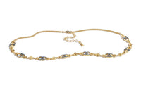 CHANEL Double C Logo Waist Chains Women's Gold