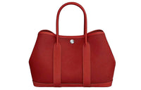HERMES Garden Leather Handbag Women's Venice Deep Red/Bright Pink/Imperial Red