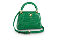 LOUIS VUITTON Capucines Crocodile Leather Capy Sine Handbag Mini Women's Emerald Green