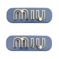 MIU MIU Enamel Hair Clips Women's Blue