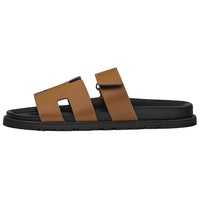 HERMES Chypre Stylish Sandal Men's Brown