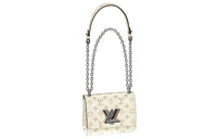 LOUIS VUITTON Twist Python Skin Portable Crossbody Bag Shoulder Bag Women's White