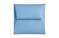HERMES Bastia Epsom Calfskin Coin Purses Wallets Regular Women's 7N Celeste Sky Blue