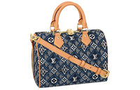 LOUIS VUITTON Speedy Leather Pillow Bag Shoulder Bag Handbag Women's Blue